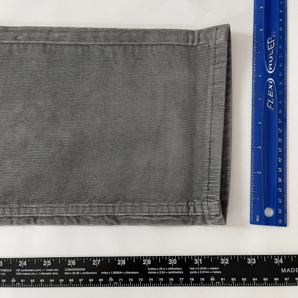 Levi's Pants Men's 34x32 Gray 505 Corduroy Pinwale Regular Fit Straight Preppy